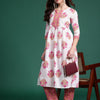 Dhiyona IE Floral Printed Pure Cotton Kurta with Trousers