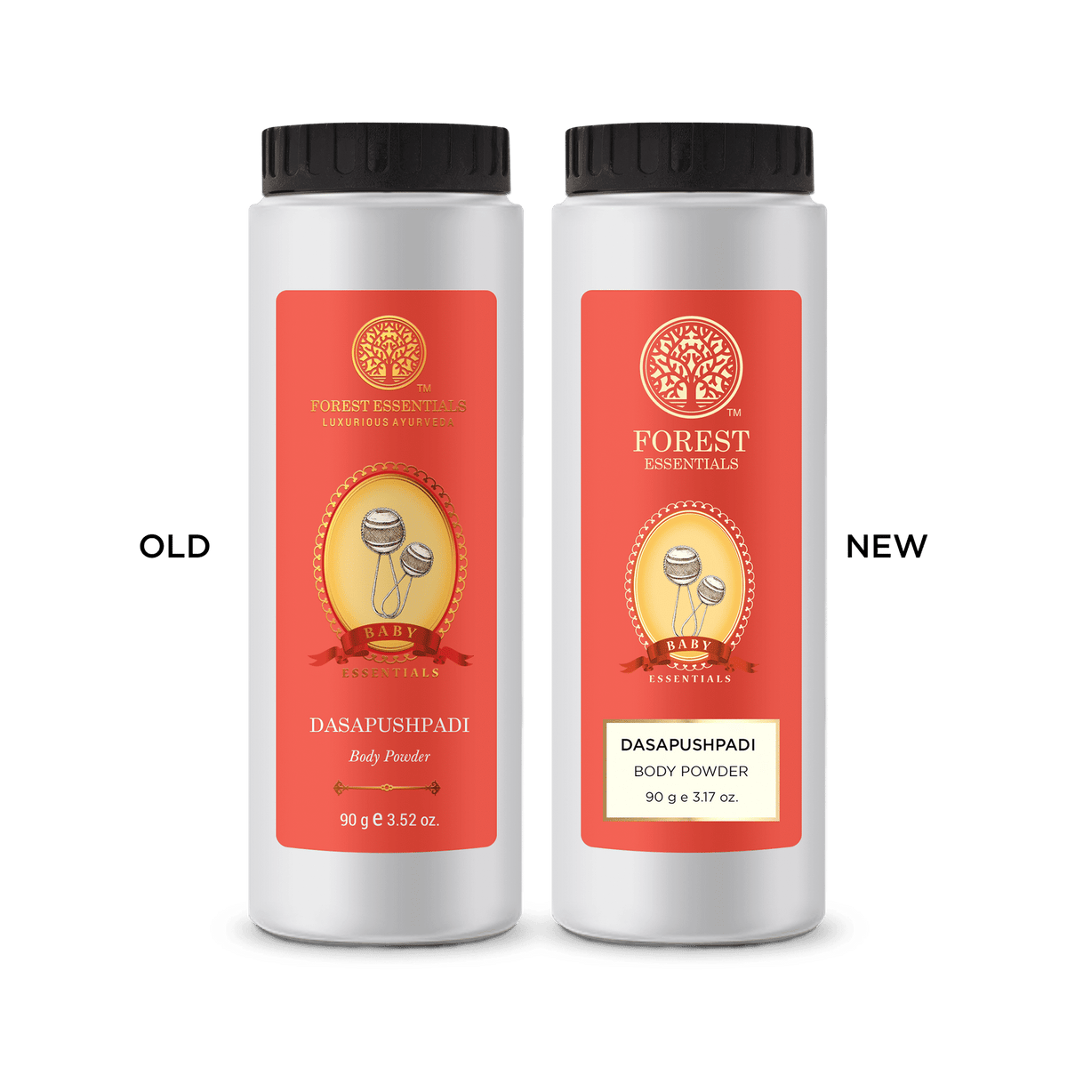 Forest Essentials baby body powder Dasapushpadi in a natural talc-free formula, gentle and safe for delicate baby skin.