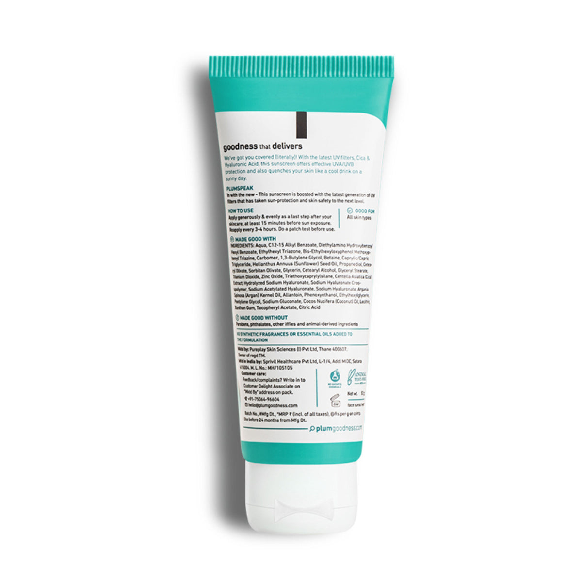 Plum Cica & Hyaluronic Acid Aqua-Light Sunscreen