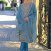 Dhiyona IE Ethnic Motifs Embroidered Sequinned Straight Kurta With Trousers & Dupatta