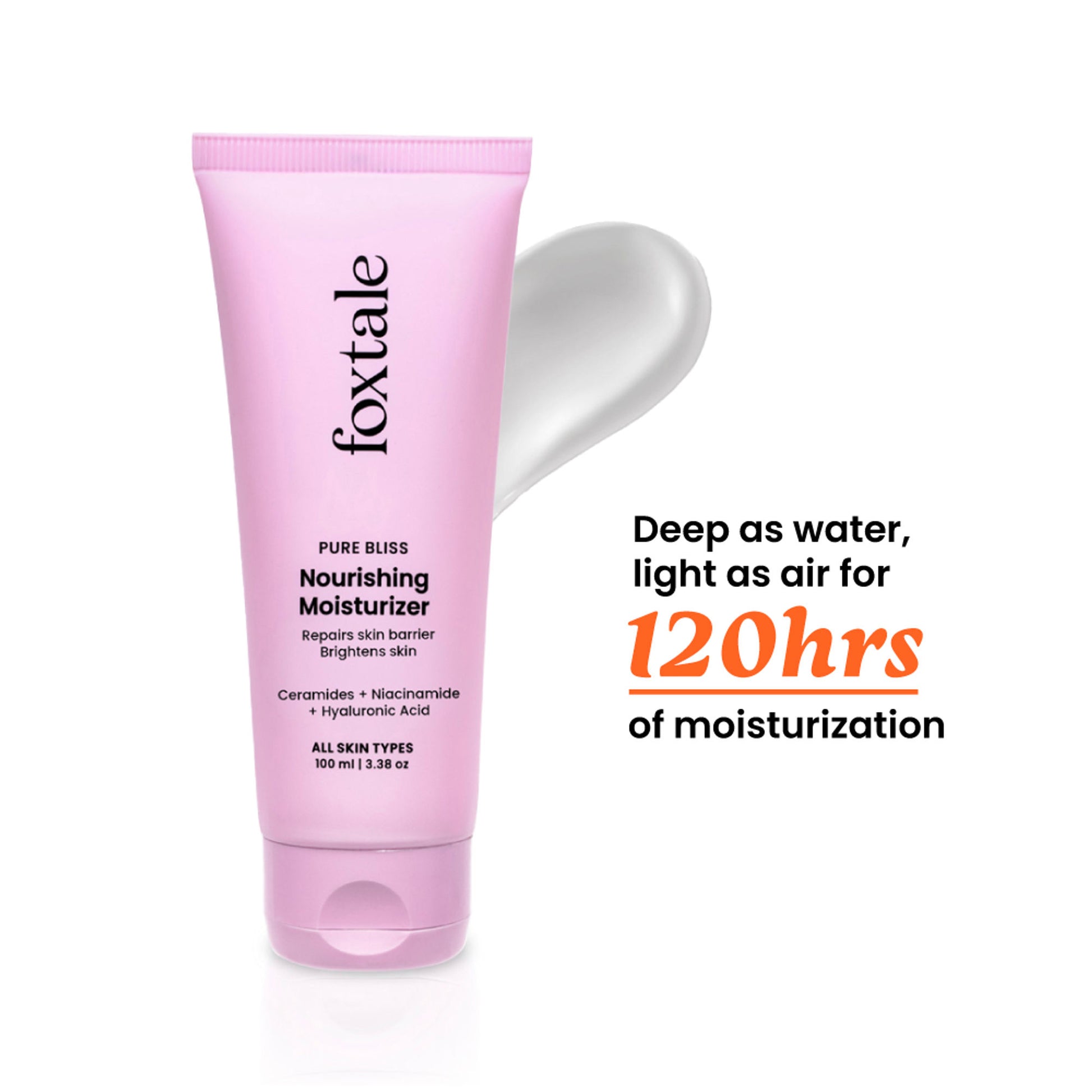 Foxtale Nourishing Ceramide Moisturizer For Barrier Repair, Hydration & Rough Skin