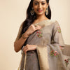 Dhiyona GR Women's Kashmira Grey Cotton Silk Saree