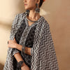 Dhiyona IE Printed Regular Pure Cotton Kurta with Salwar & Dupatta