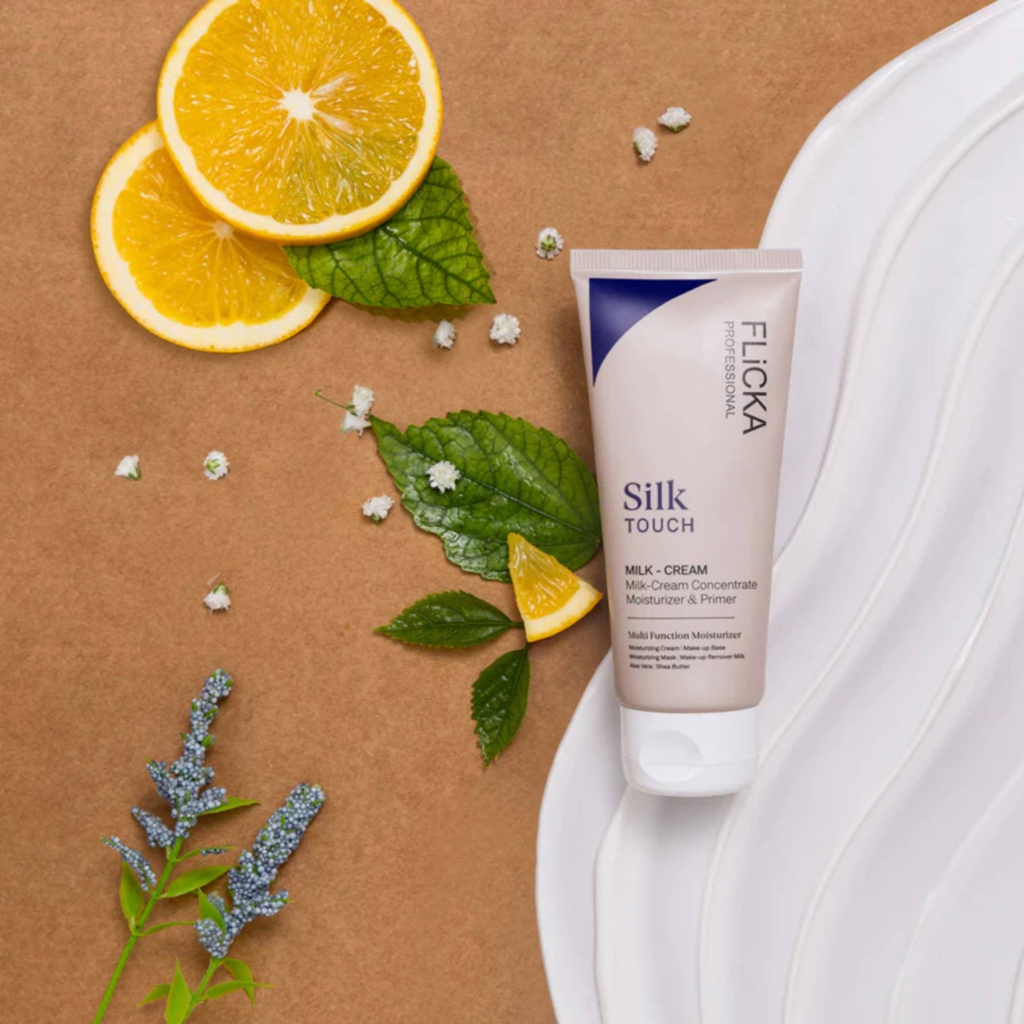 FLiCKA Combo Base Story Cream Foundation Caramel + Silk Touch Primer + Beauty Blender Sponge w/Case
