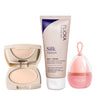 FLiCKA Combo Base Story Cream Foundation Coffee + Silk Touch Primer + Beauty Blender Sponge w/Case