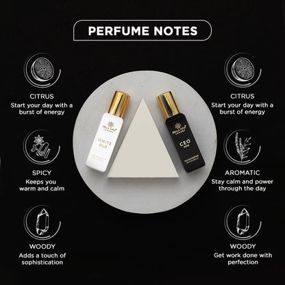 Bella Vita Organic Light & Dark (CEO Man & White OUD) Perfume Combo For Him