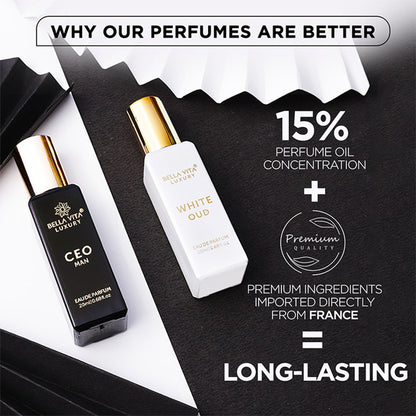 Bella Vita Organic Light & Dark (CEO Man & White OUD) Perfume Combo For Him