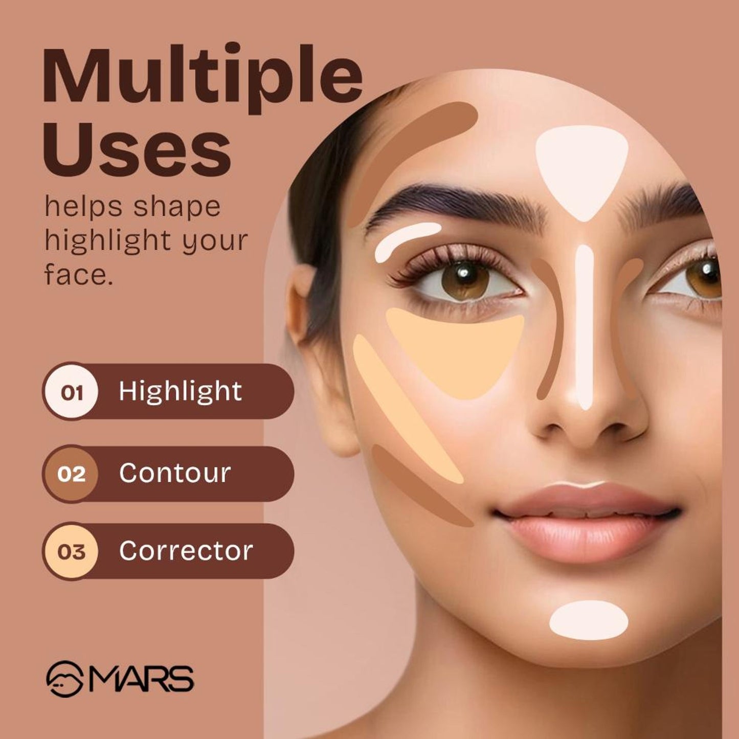 MARS SPF 50 PA++++ Cancel Concealer - 08 Espresso Elegance