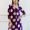 Dhiyona IE Printed & Embroidered A-Line Tunic & Trousers Co-Ord Set