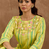 Indyancart IE Striped V-Neck Pure Cotton Tunic With Trouser