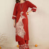Dhiyona IE Women Ethnic Motifs Printed Regular Thread Work Kurta with Palazzos