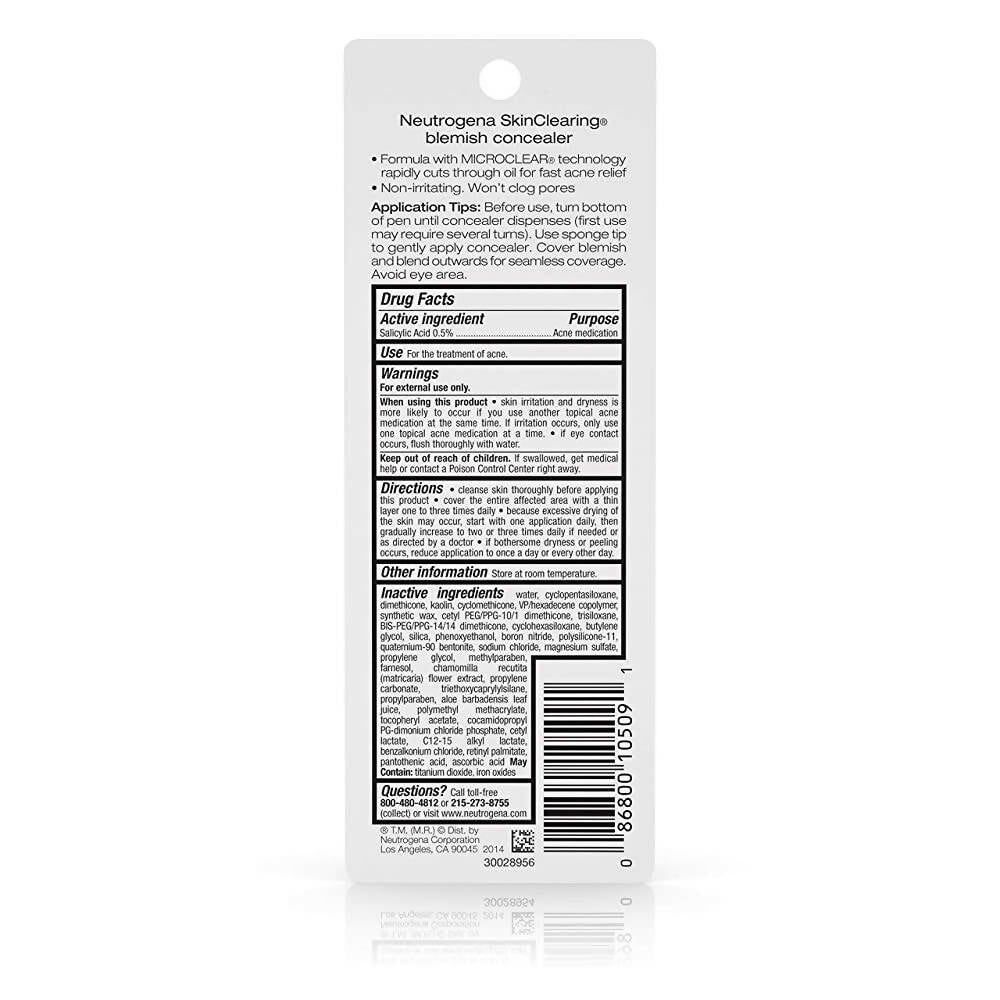 Neutrogena Skin Clearing Blemish Concealer, Medium 15 - Indyancart