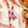 Dhiyona Set Of 2 Artificial Beads Jhumka Design Bhaiya Bhabhi Rakhi With Roli Chawal
