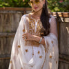 Dhiyona IE Women Floral Embroidered Regular Thread Work Kurta with Trousers & With Dupatta