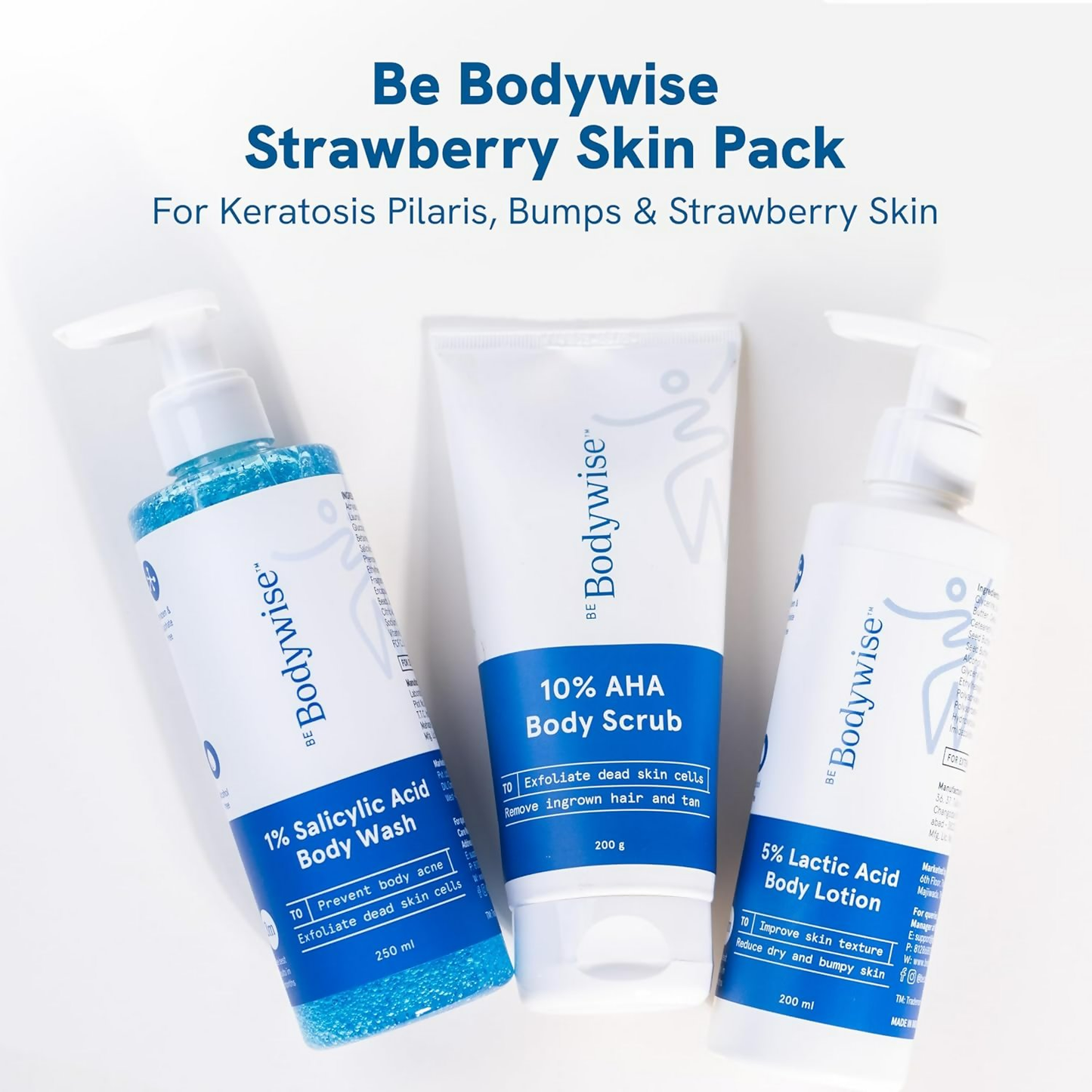BeBodywise Strawberry Skin Pack Kit (Body Wash, Body Lotion & Bath Scrub)