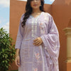 Dhiyona IE Floral Embroidered Thread Work Pure Cotton Kurta With Trousers & Dupatta