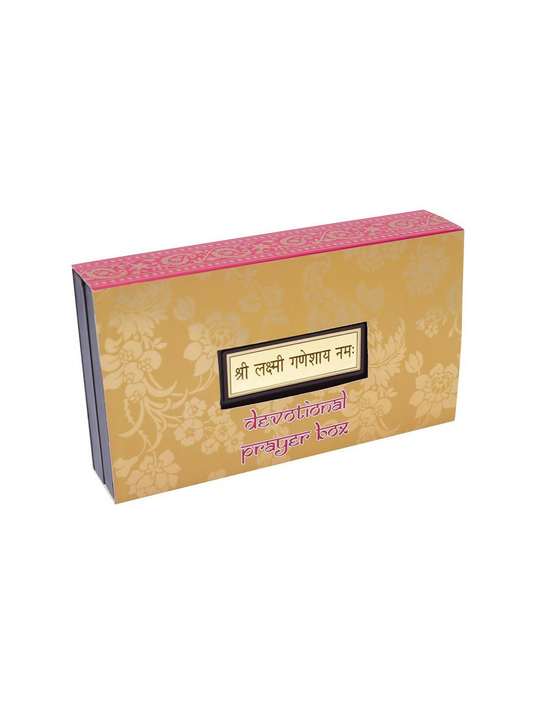 Golden Peacock 24 KT Gold Plated Laxmi, Ganesha, Saraswati Pooja Box - Indyancart