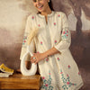 Dhiyona IE Women Ethnic Motifs Embroidered Pure Cotton Regular A-Line Kurta with Trousers
