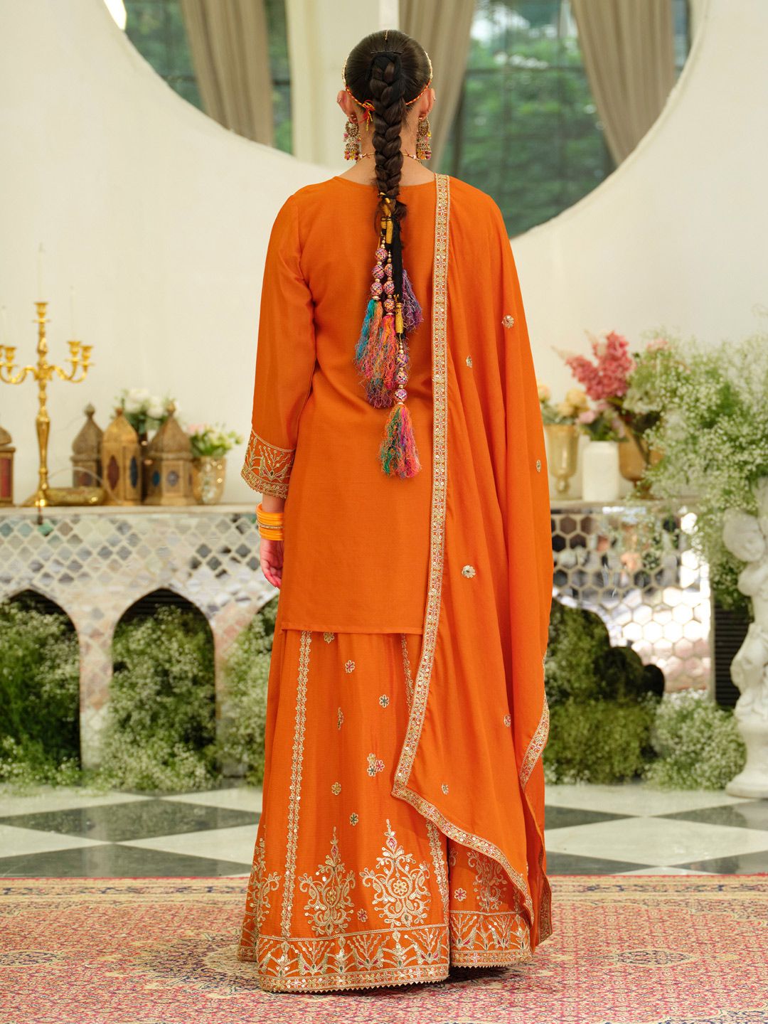 Women Ethnic Motifs Embroidered Kurta with Skirt & Dupatta