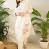 Dhiyona IE Printed Shirt Collar Three-Quarter Sleeves Pure Cotton Top With Trousers