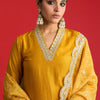 Indyancart IE Women Ethnic Motifs Embroidered Regular Kurta with Trousers & With Dupatta