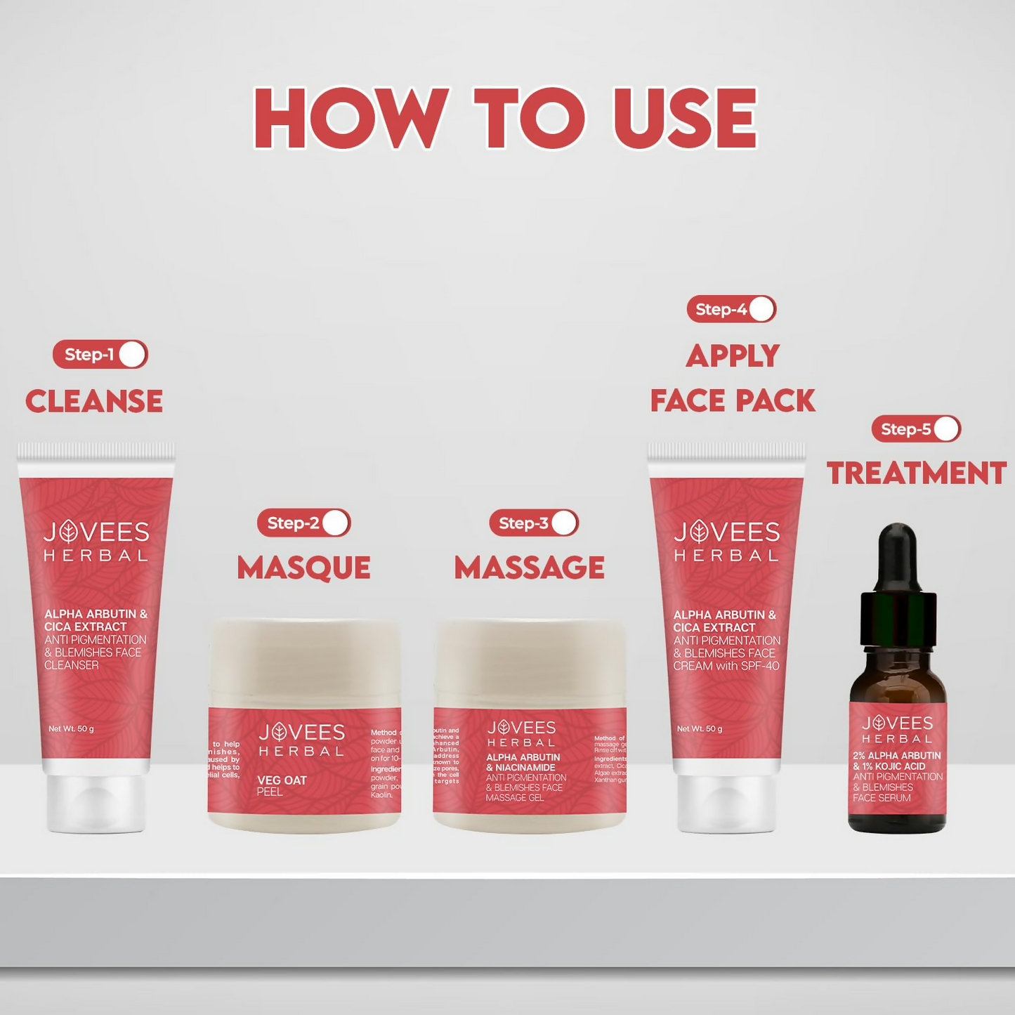 Jovees Alpha Arbutin & Niacinamide Anti Pigmentation & Blemishes Facial Kit