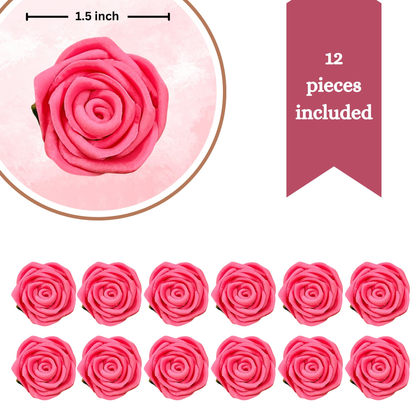 Confect French Rose Pink | Edible Sugar Roses Topper
