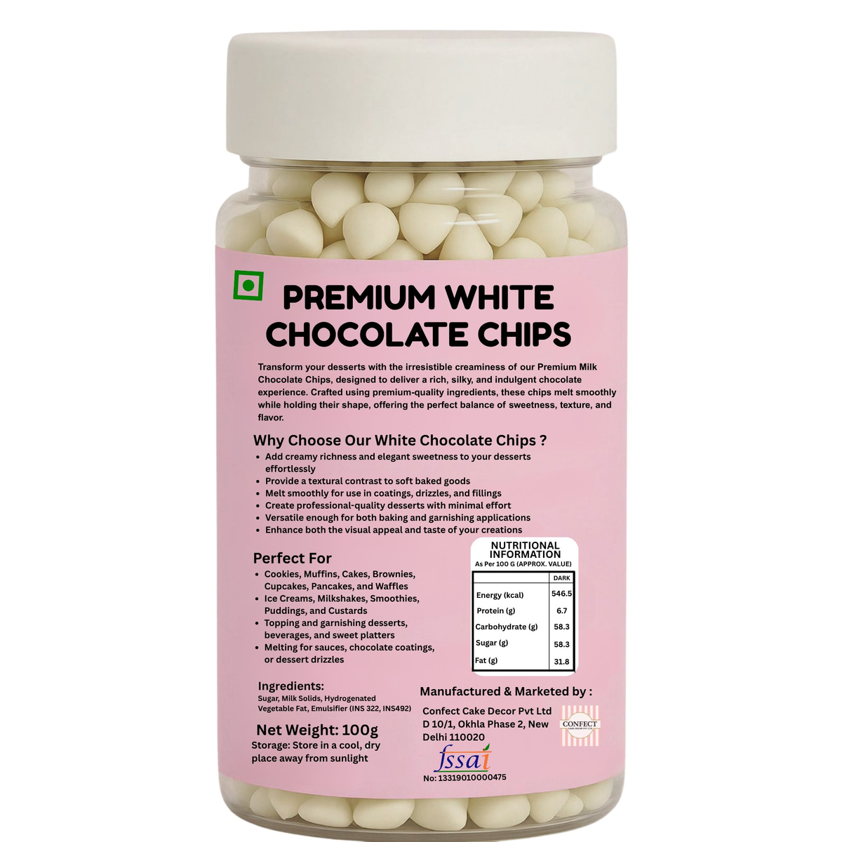 Confect White Chocolate Chips