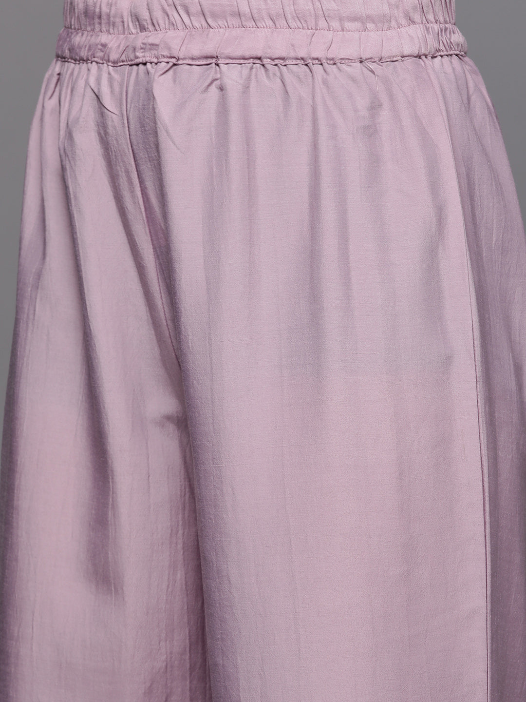 Indyancart VR Women's Embroidered Kurta Paired With Contrast Color Sharara And Dupatta