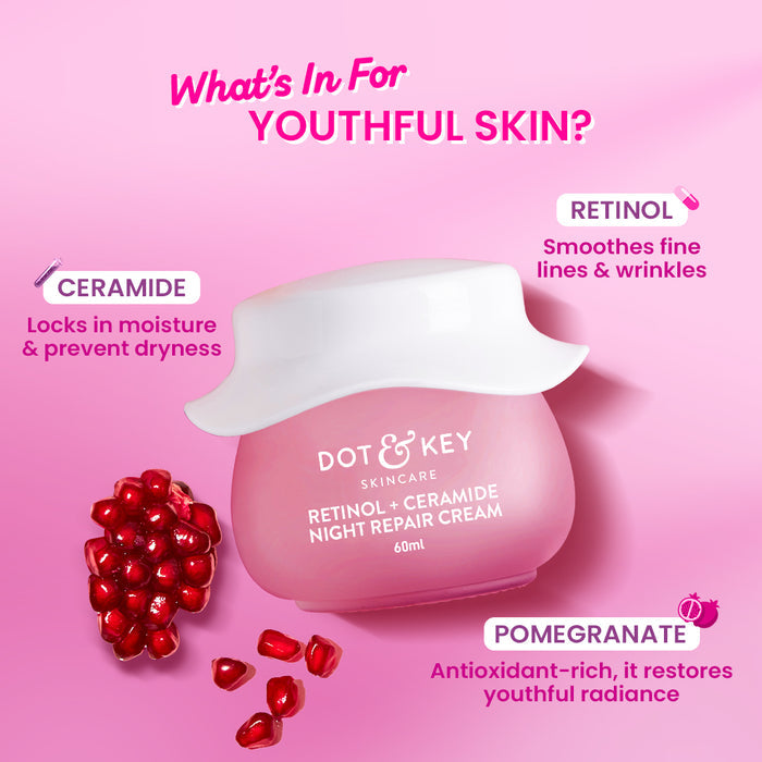 Dot & Key Retinol + Ceramide Night Cream, Pack of 2