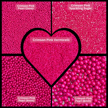 Confect Sprinkles for Cakes & Cupcakes Decoration | USP-6(Crimson Pink)
