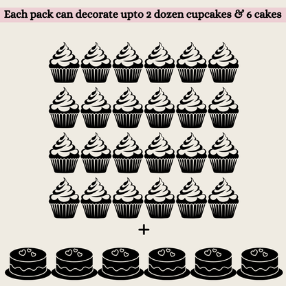 Confect Baby Shower Sprinkles | Mix Silver Baby Feet & Feeding Bottle Sprinkles Pack of 5 (BABY SHOWER -04)