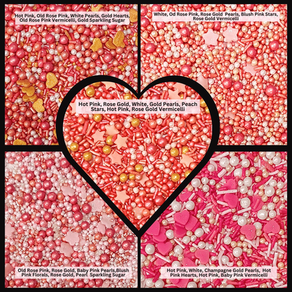 Confect Valentine Sprinkles | 13 Edible Decoration for Baking & Dessert
