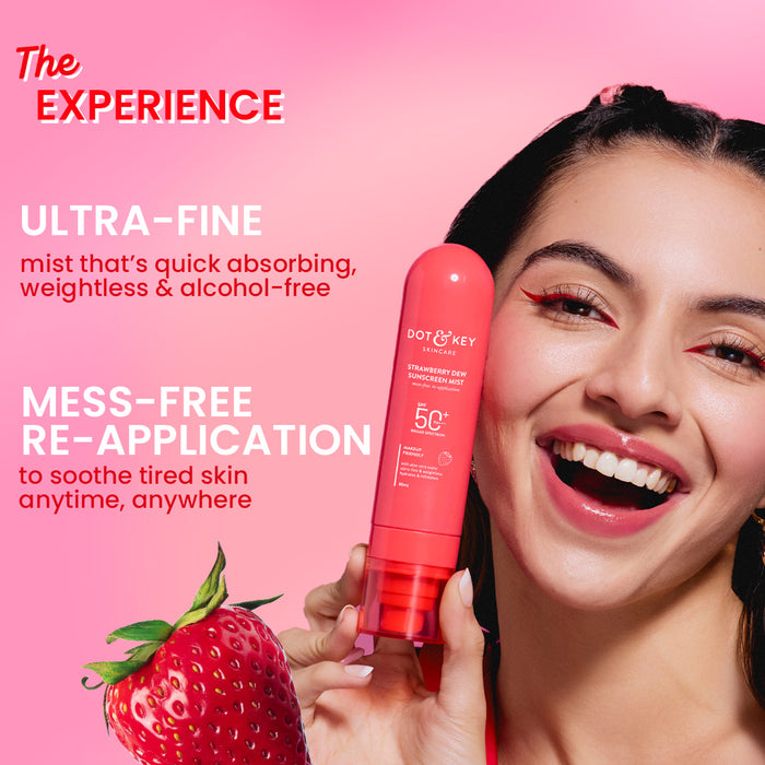 Dot & Key Strawberry Sunscreen Face Mist In-Vivo Tested SPF 50+ PA+++