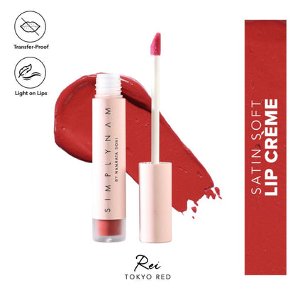 Simply Nam Satin Soft Lip Creme, Hydrating, Botanical Colour for Everyday Lips - Rei
