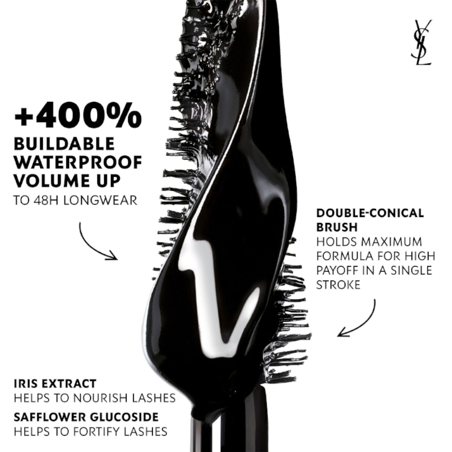 Yves Saint Laurent Lash Clash Extreme Volume Waterproof Mascara - Overnoir Black