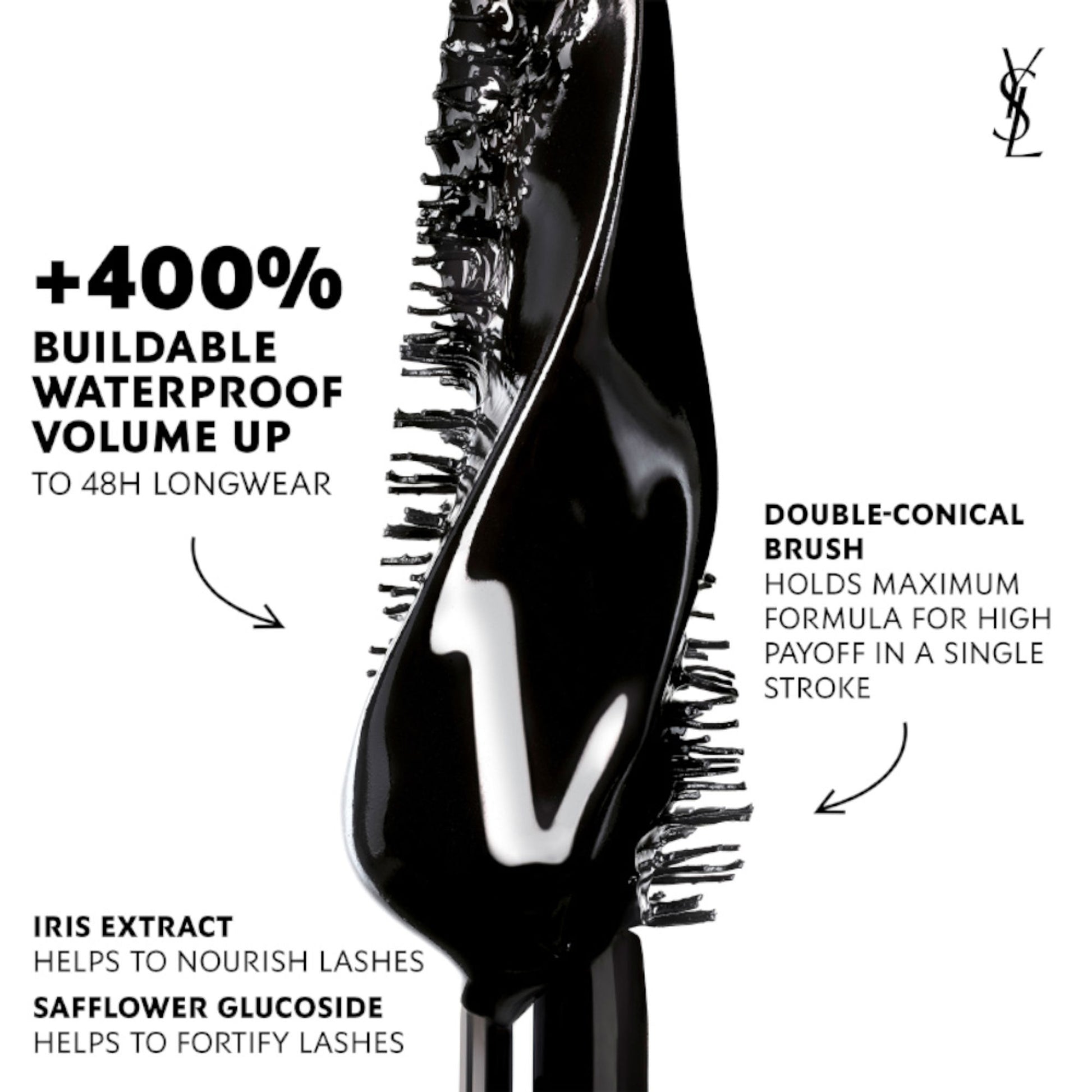 Yves Saint Laurent Lash Clash Extreme Volume Waterproof Mascara - Overnoir Black