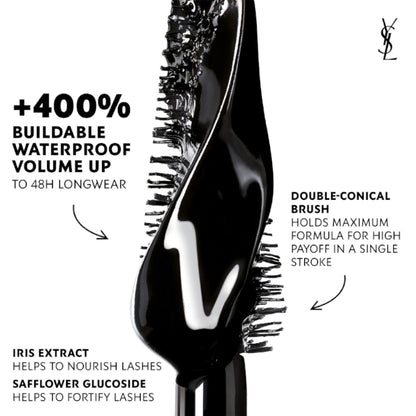 Yves Saint Laurent Lash Clash Extreme Volume Waterproof Mascara - Overnoir Black