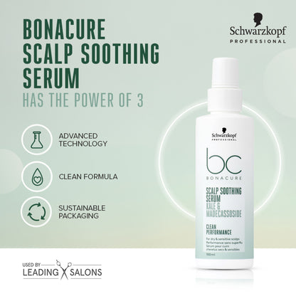 Schwarzkopf Professional Bonacure Scalp Soothing Serum|Dry, Sensitive Scalp|Kale, Madecassoside