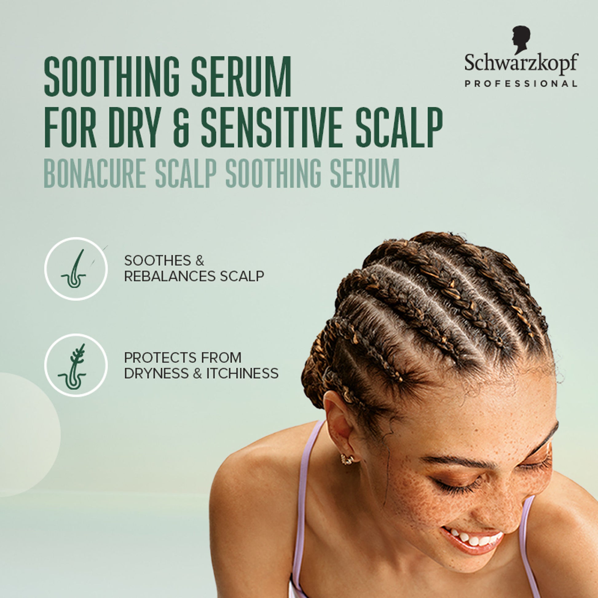 Schwarzkopf Professional Bonacure Scalp Soothing Serum|Dry, Sensitive Scalp|Kale, Madecassoside