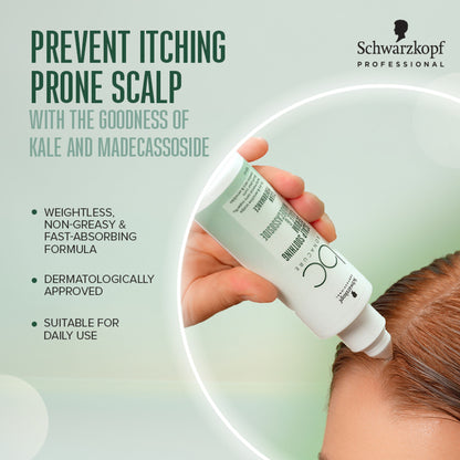 Schwarzkopf Professional Bonacure Scalp Soothing Serum|Dry, Sensitive Scalp|Kale, Madecassoside