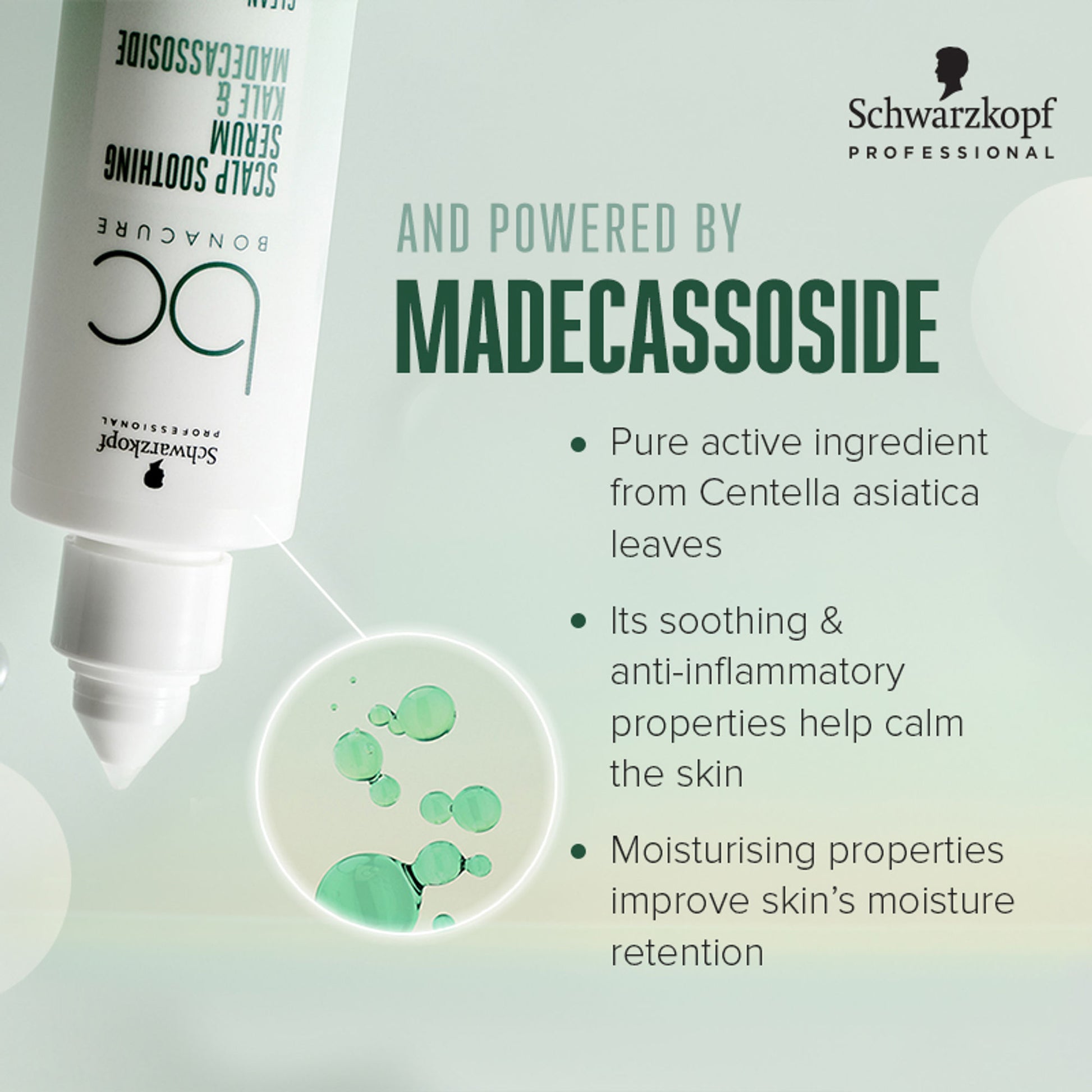 Schwarzkopf Professional Bonacure Scalp Soothing Serum|Dry, Sensitive Scalp|Kale, Madecassoside