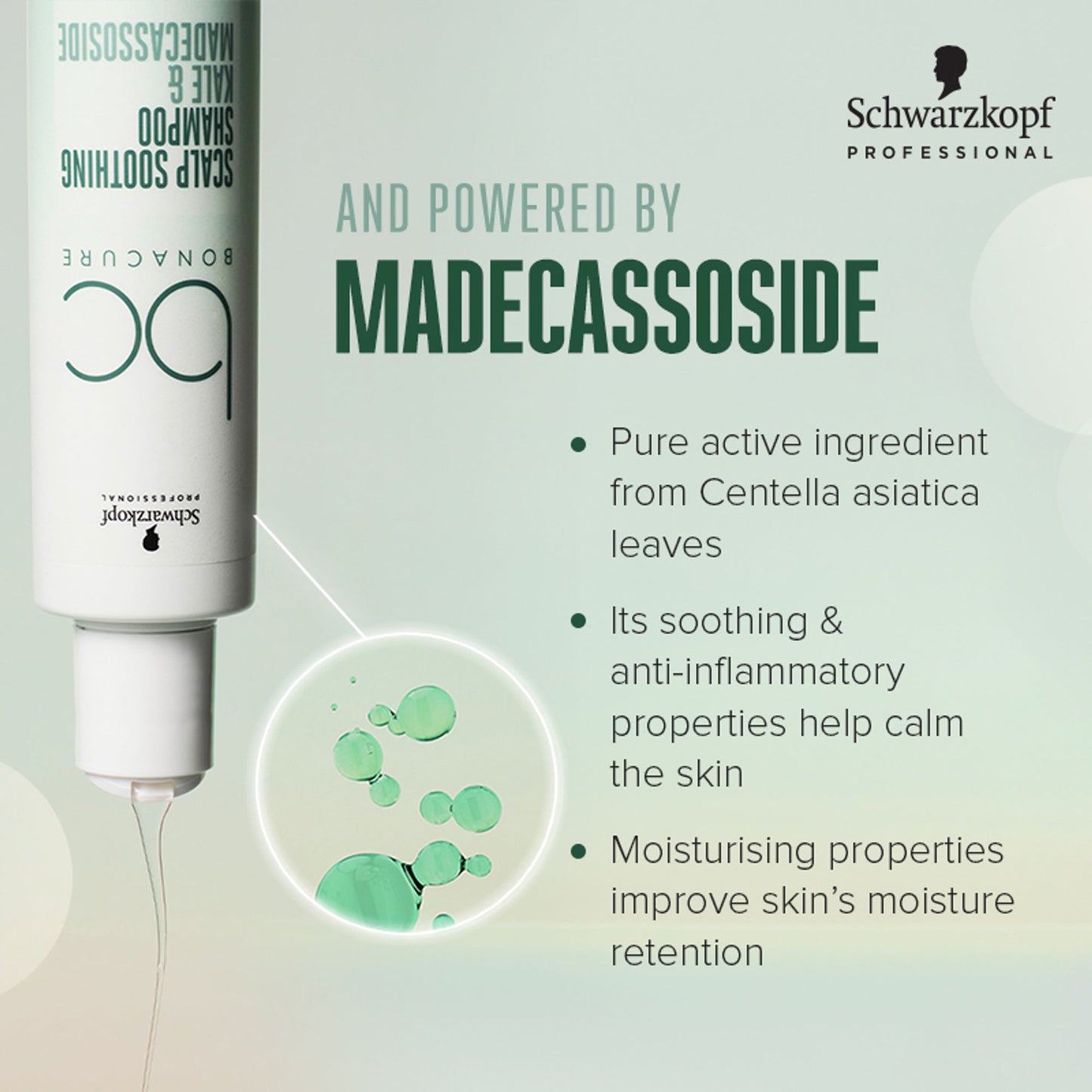 Schwarzkopf Professional Bonacure Scalp Soothing Shampoo|Dry & Sensitive Scalp|Kale & Madecassoside