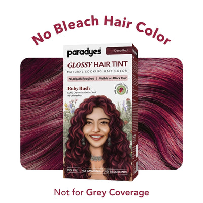 Paradyes Glossy Hair Tint Semi-Permanent Creme Hair Color - Ruby Rush