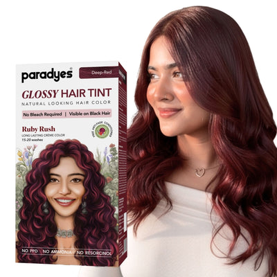 Paradyes Glossy Hair Tint Semi-Permanent Creme Hair Color - Ruby Rush