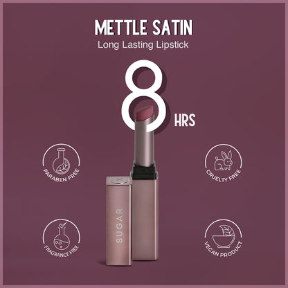 SUGAR Mettle Satin Lipstick - 02 Elizabeth (Rosy Cheeks Pink)