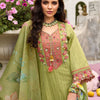 Dhiyona IE Women Floral Embroidered Regular Thread Work Cotton Kurta with Trousers & Dupatta