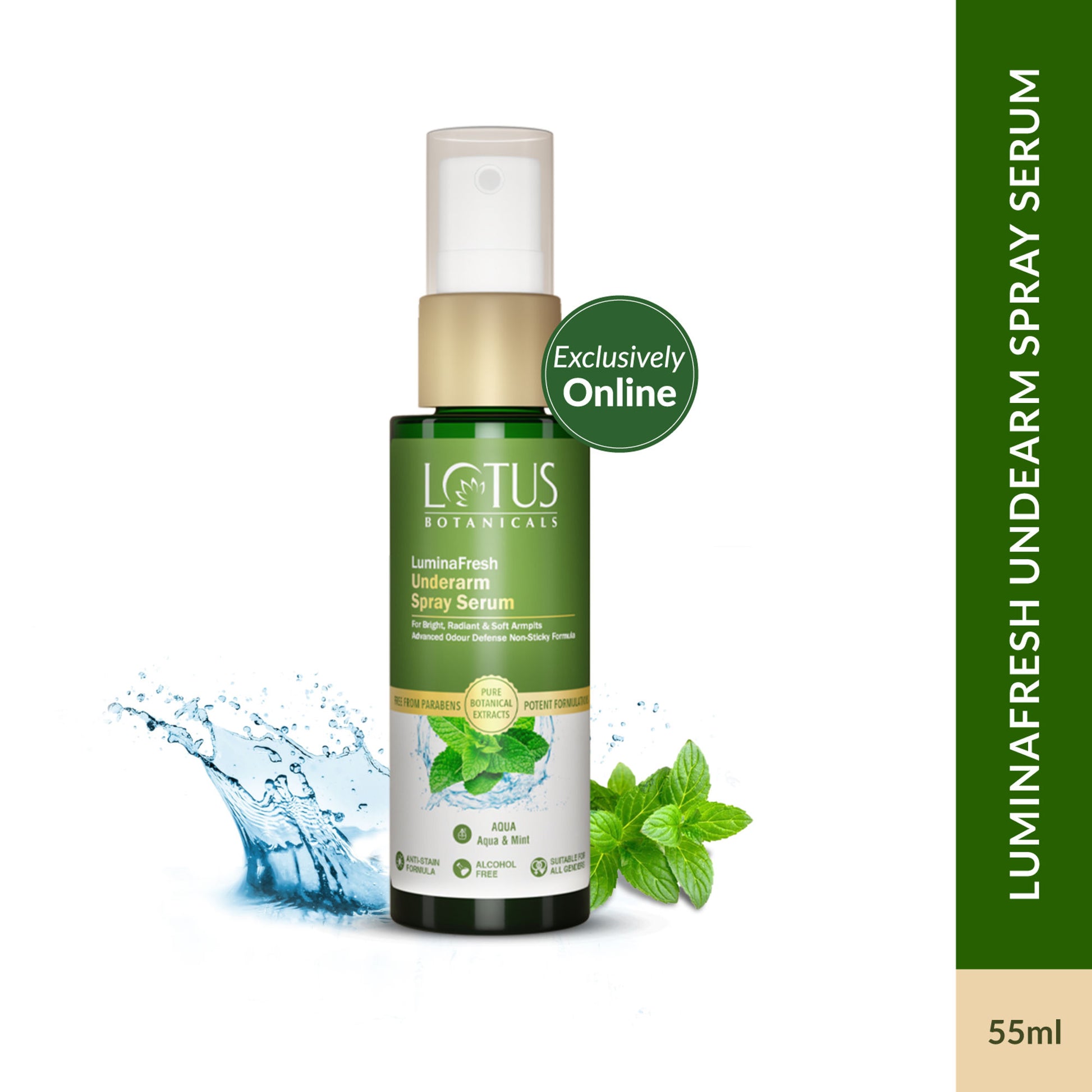 Lotus Botanicals Luminafresh Underarm Spray Serum - Aqua & Mint