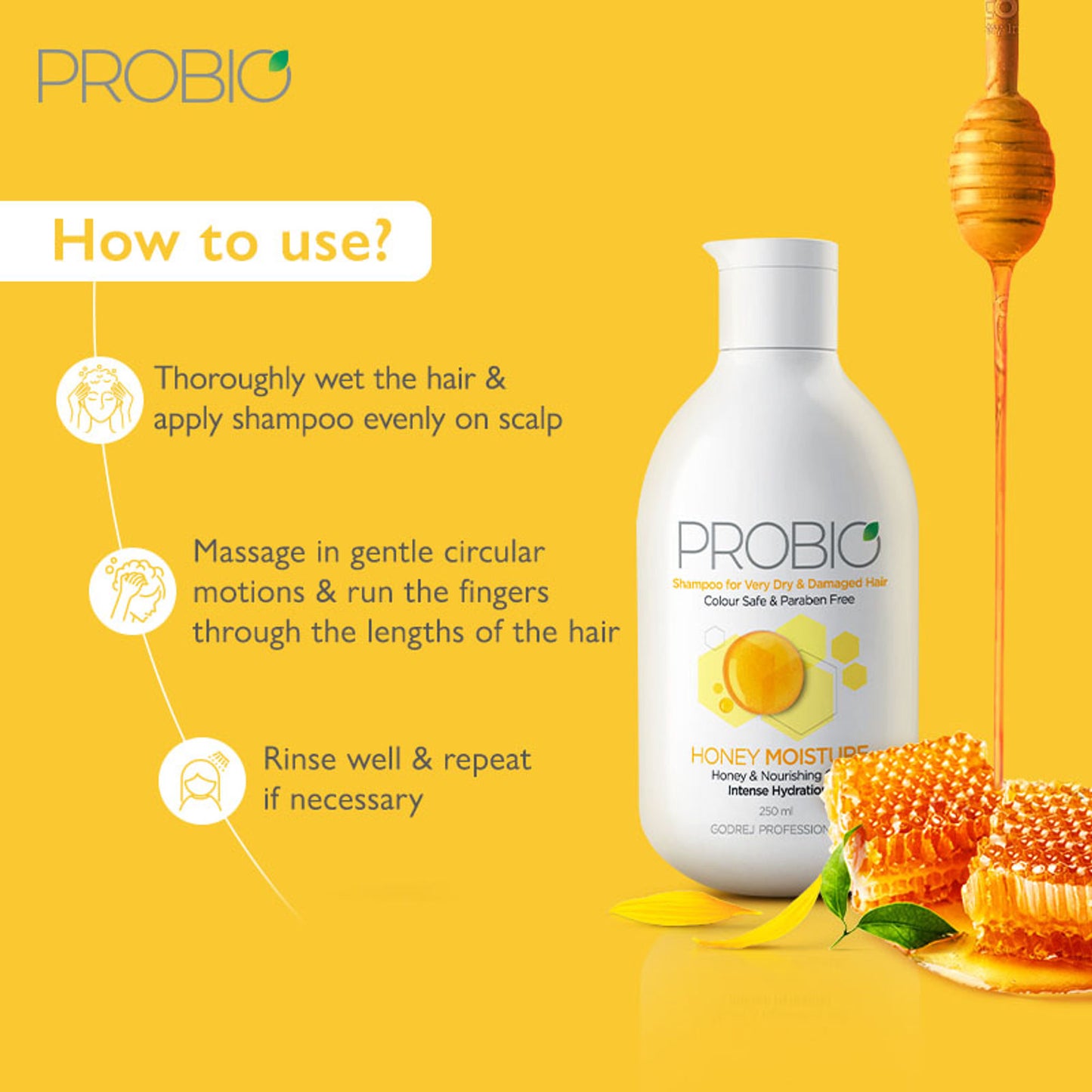 Godrej Professional Probio Honey Moisture Shampoo