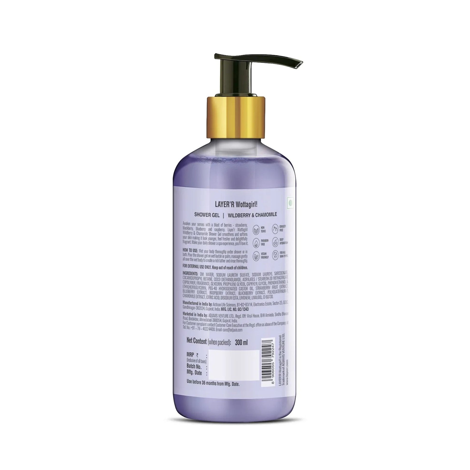 Layer'r Wottagirl Wildberry & Chamomile Shower Gel
